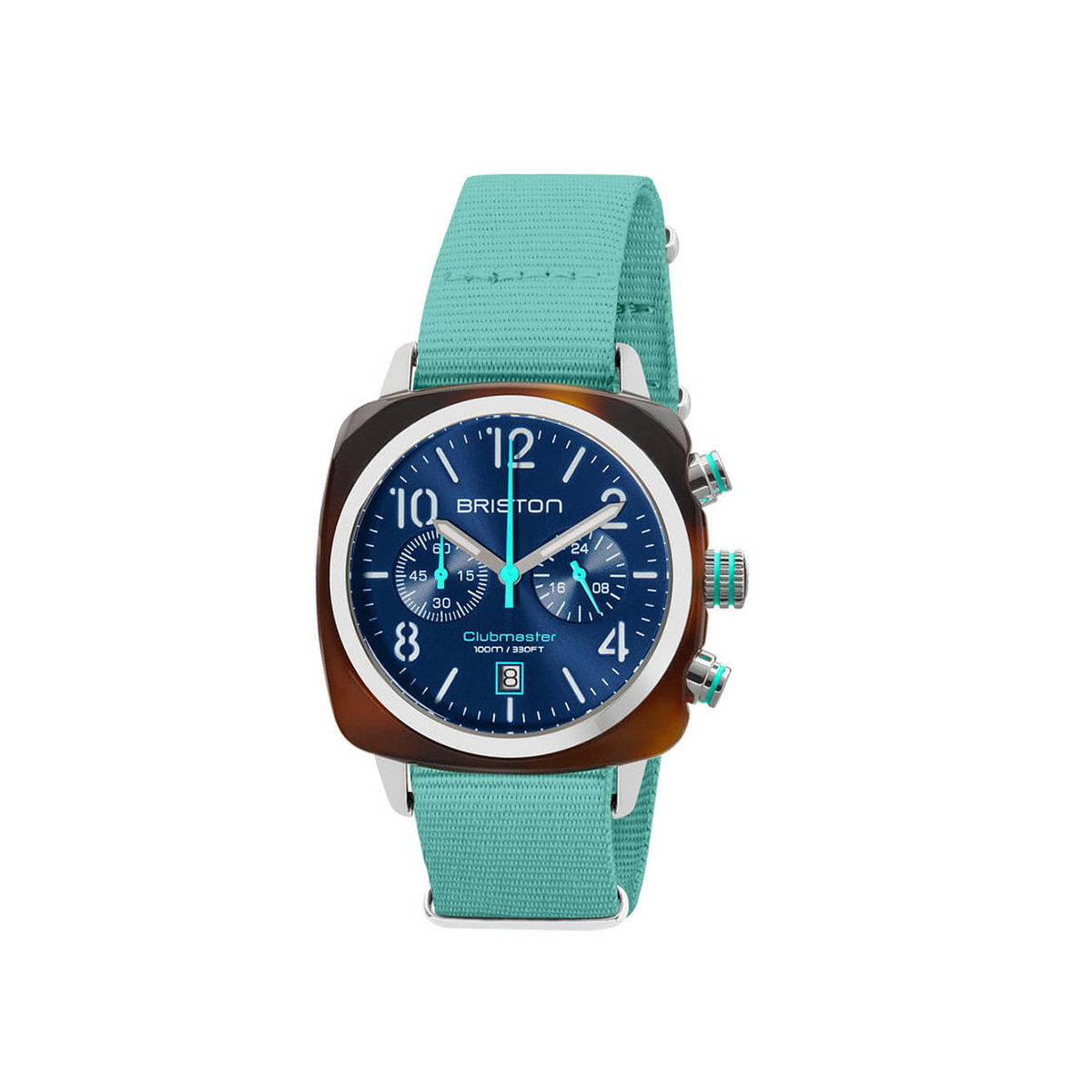 BRISTON CHRONO DATE NYLON TURQUESA