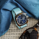 BRISTON CHRONO DATE NYLON TURQUESA