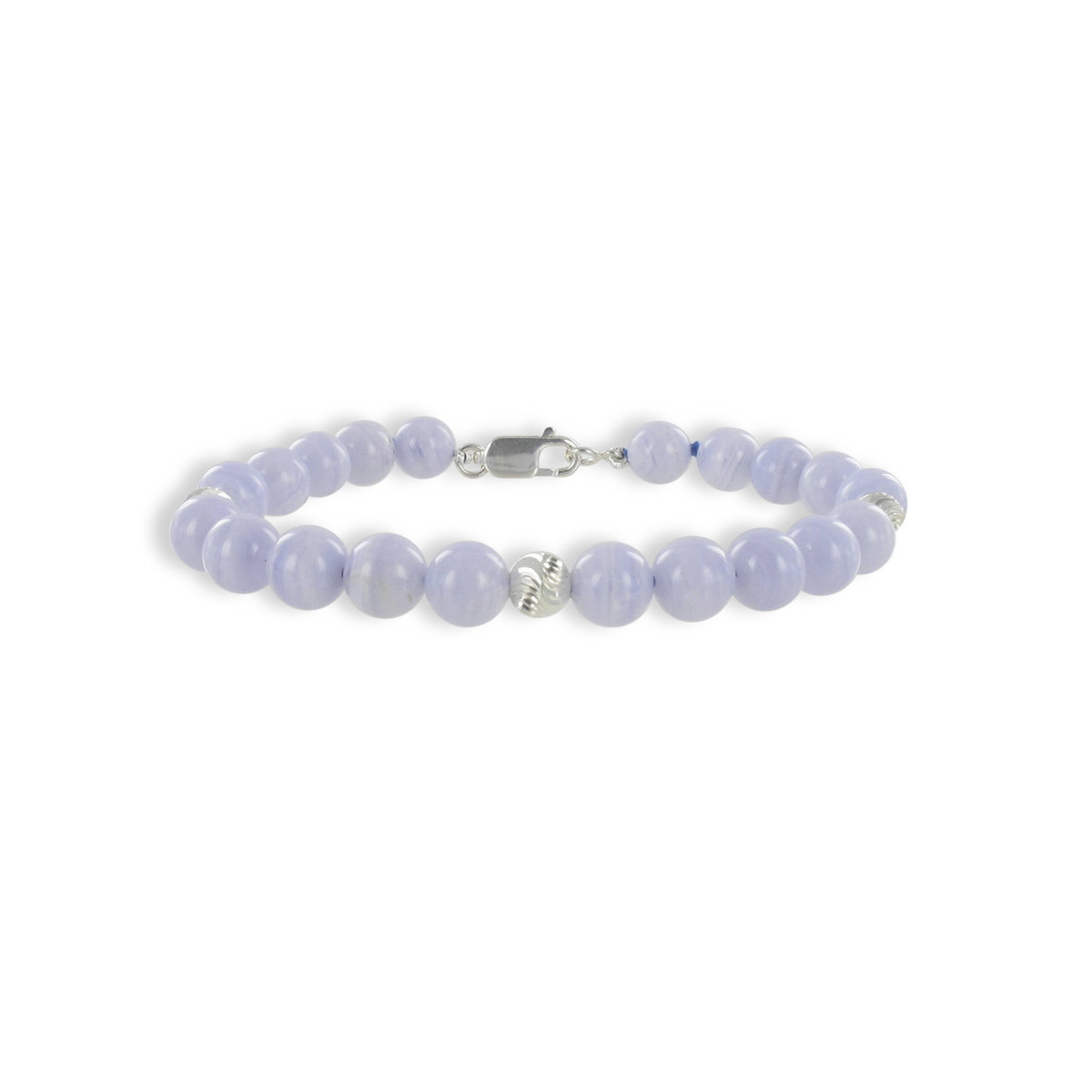 PULSERA AGATAS Y PLATA