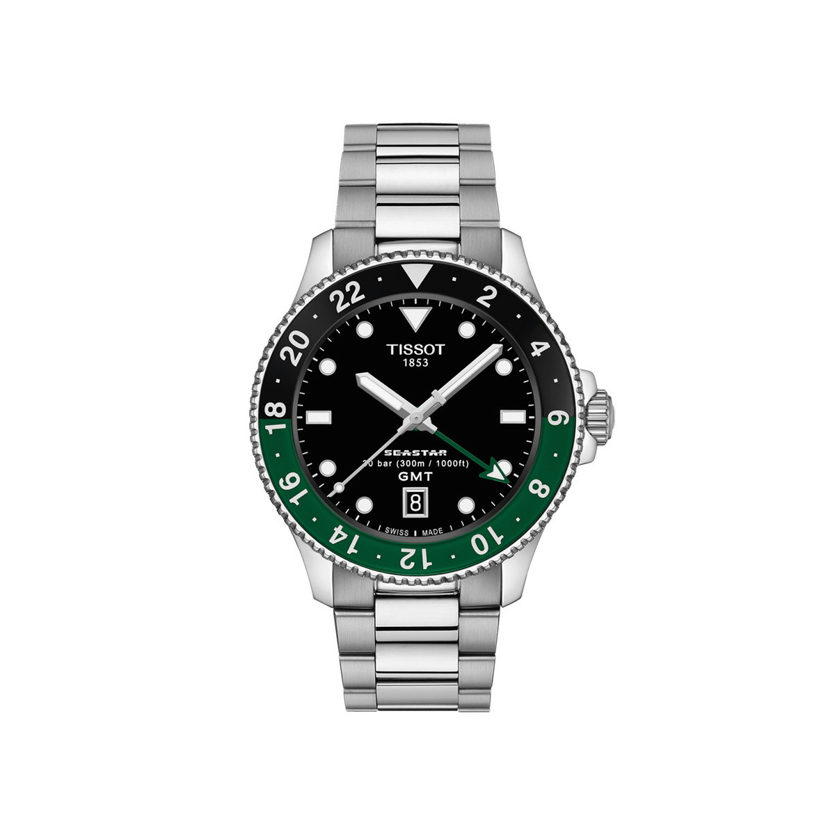 TISSOT SEASTAR 1000 GMT ESFERA NEGRA