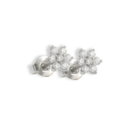 PENDIENTES ROSETÓN CON 14 DIAMANTES