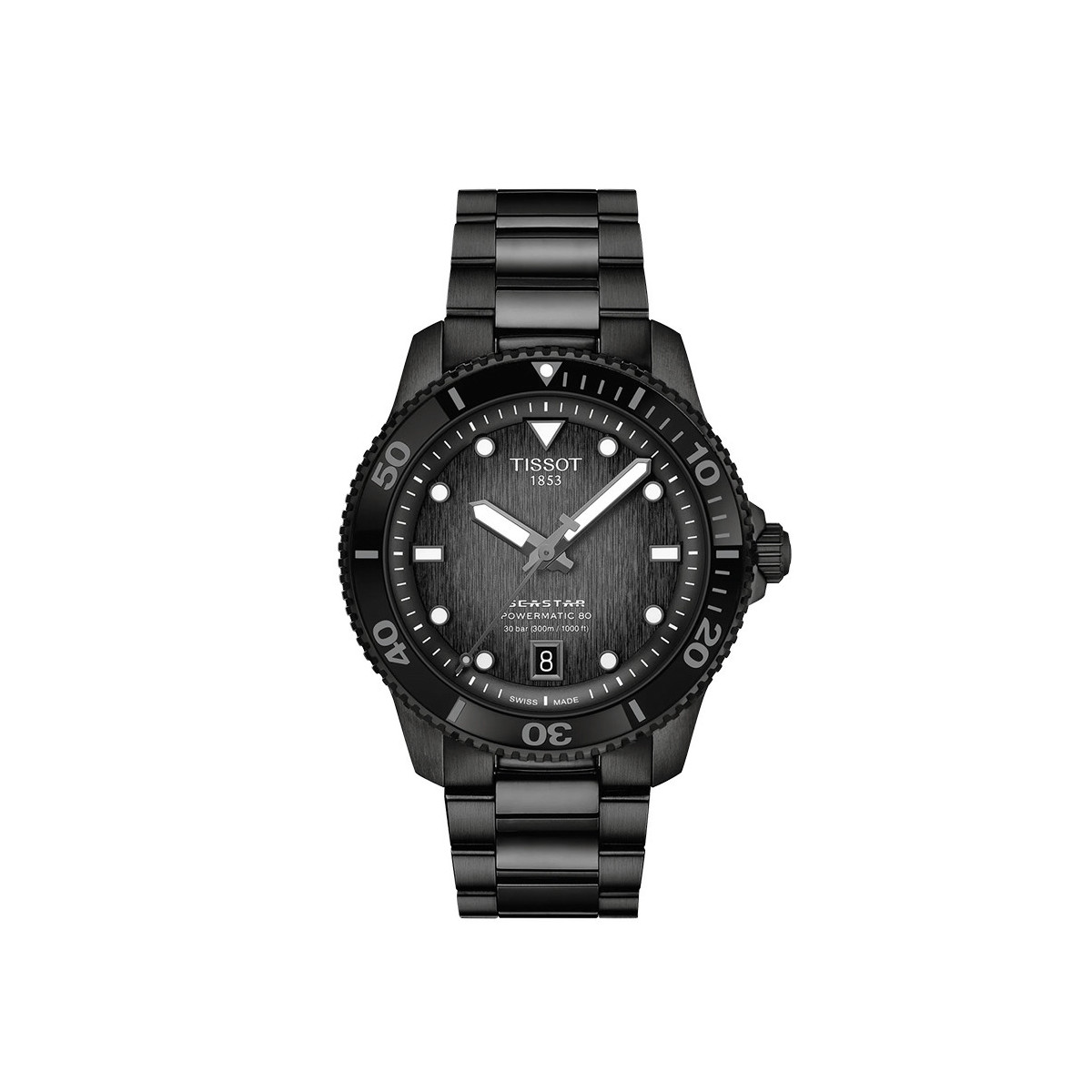 TISSOT SEASTAR 1000 POWERMATIC PVD NEGRE
