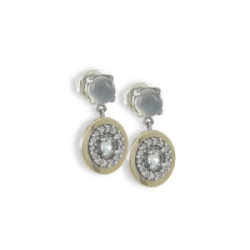 PENDIENTES COLGANTE PLATA Y ORO