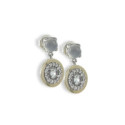 PENDIENTES COLGANTE PLATA Y ORO