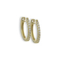 PENDIENTES ARO ORO AMARILLO 20 DIAMANTES