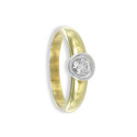 SOLITARIO BICOLOR ORO 18K CON DIAMANTE 0,27 CT