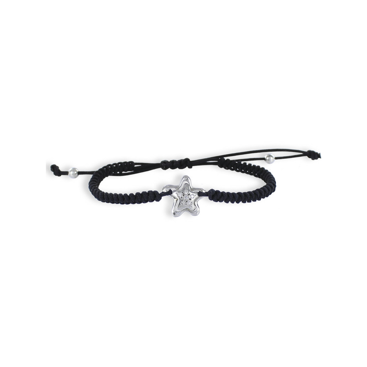 PULSERA MACRAME ORO Y DIAMANTES