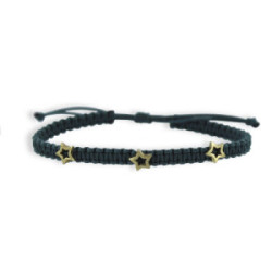 MACRAMÉ AND GOLD BRACELET