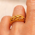 ANILLO ORO RAMAS OLIVO CON DIAMANTES