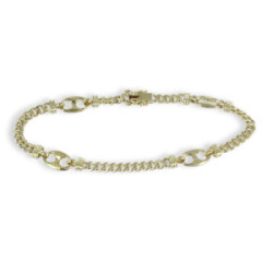 PULSERA CON 4 CALABROTES ORO AMARILLO