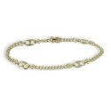 PULSERA CON 4 CALABROTES ORO AMARILLO