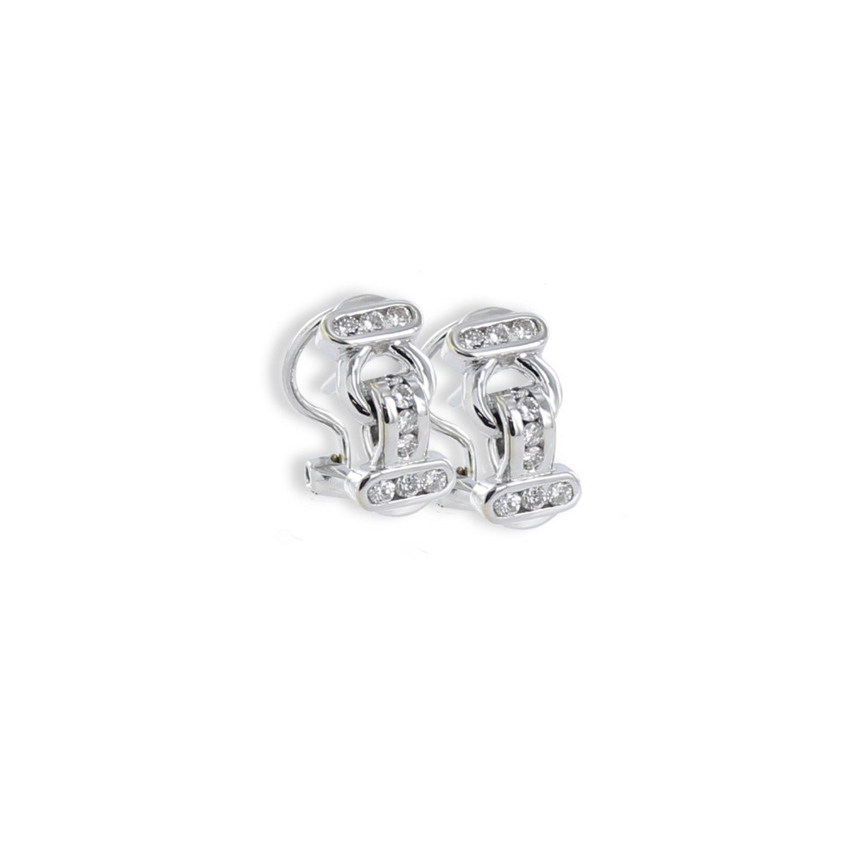 ARRACADES OR BLANC AMB DIAMANTS