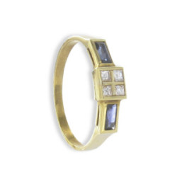 ANELL AMB DIAMANTS QUADRATS
