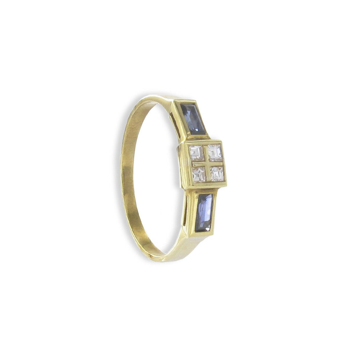 ANELL AMB DIAMANTS QUADRATS