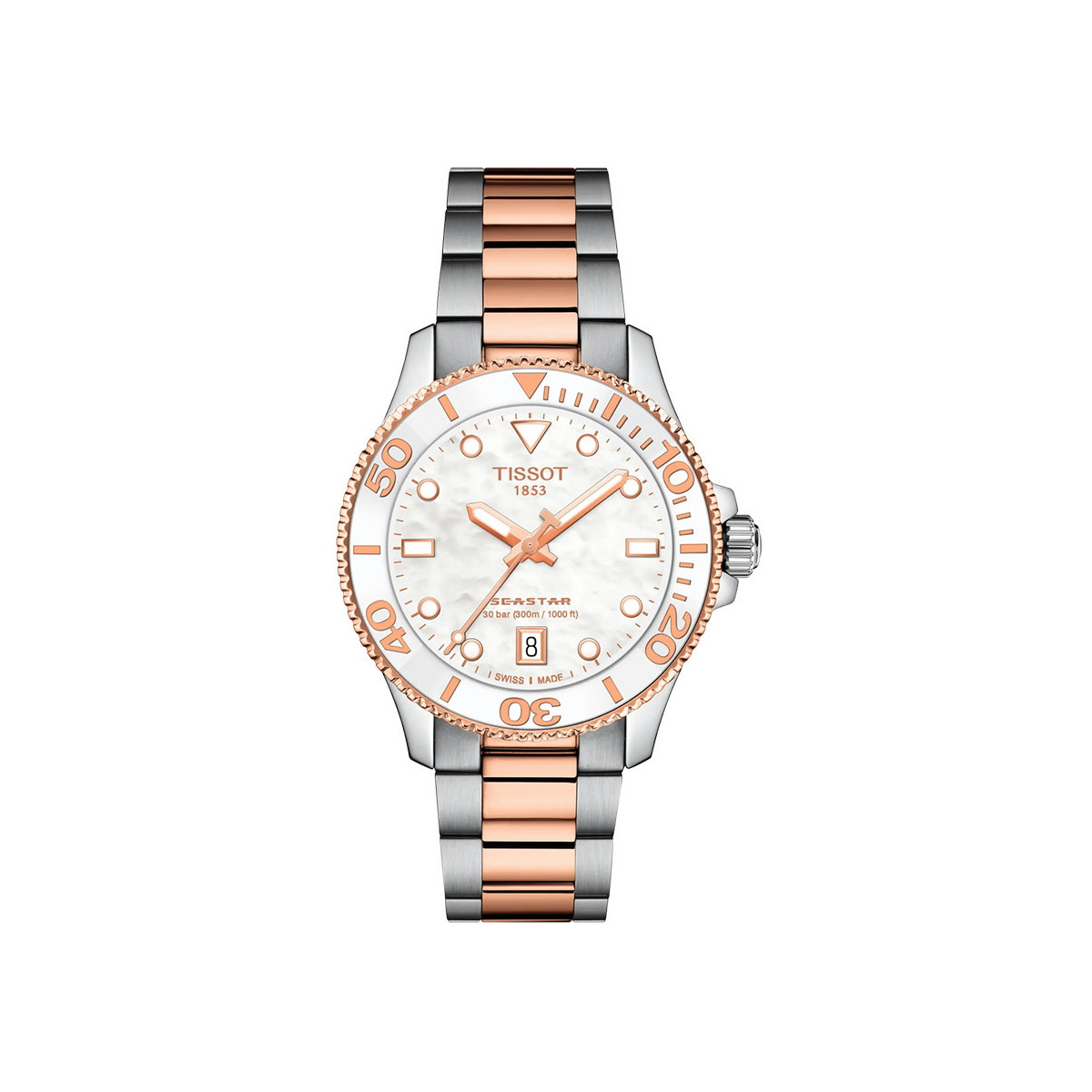 TISSOT SEASTAR 1000 BRAZALETE BICOLOR