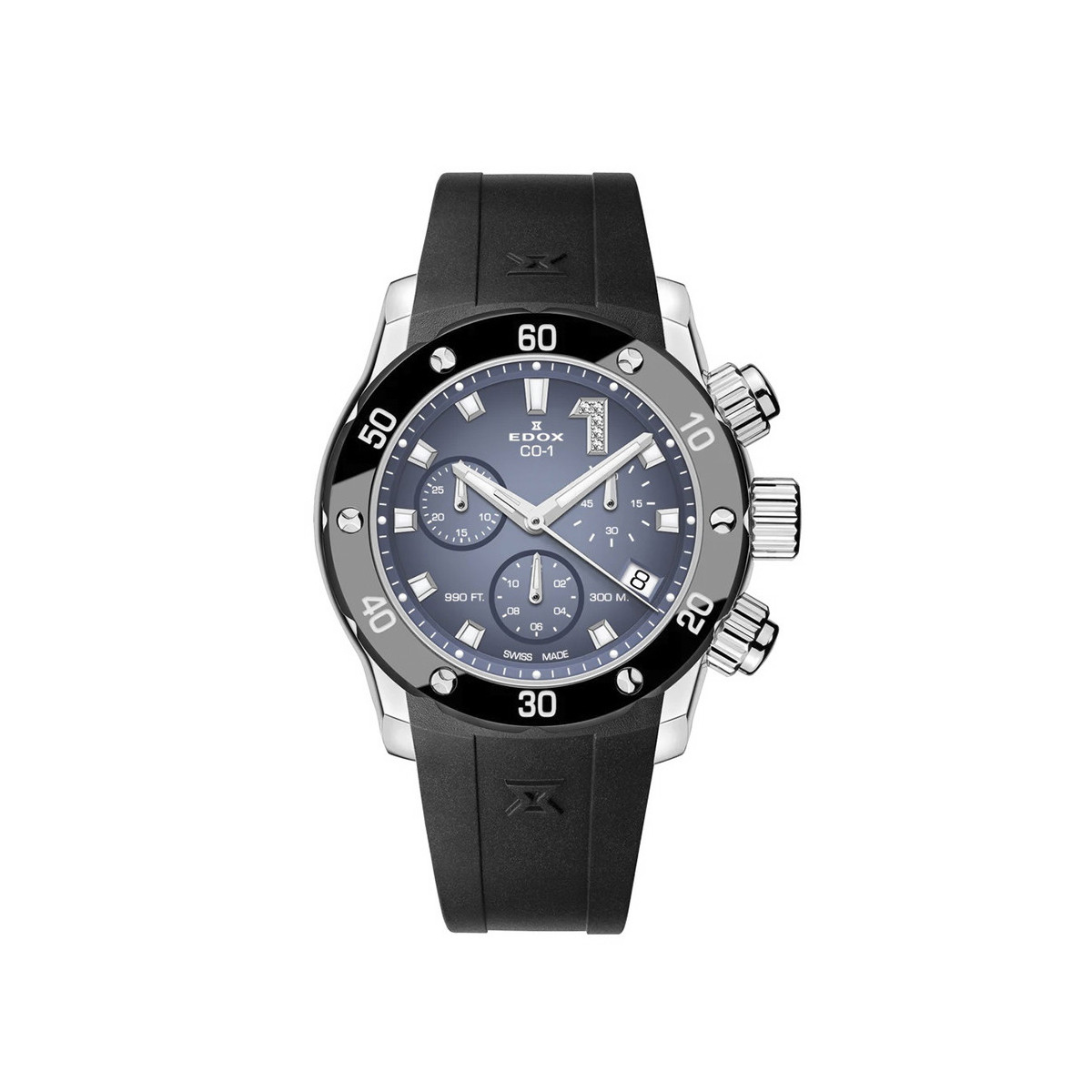 EDOX CO-1 BLUE DIAL 38 MM