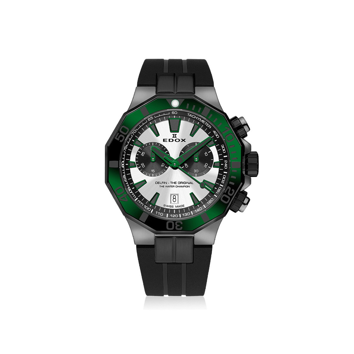 EDOX DELFIN CRONÓGRAFO ÍNDICES VERDES