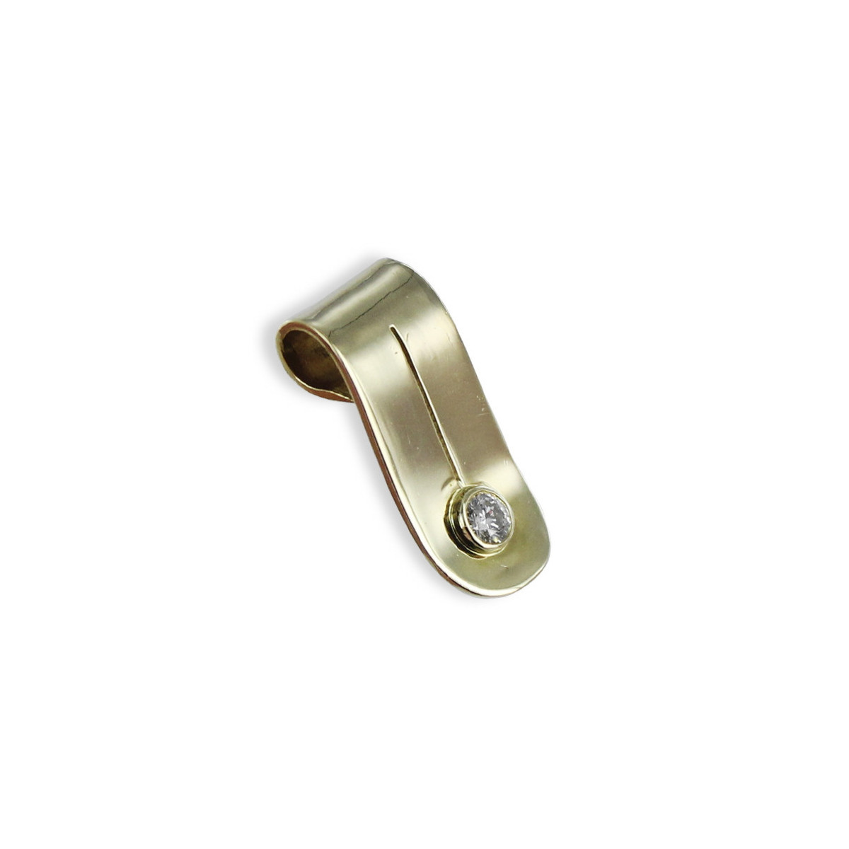 YELLOW GOLD PENDANT WITH DIAMOND