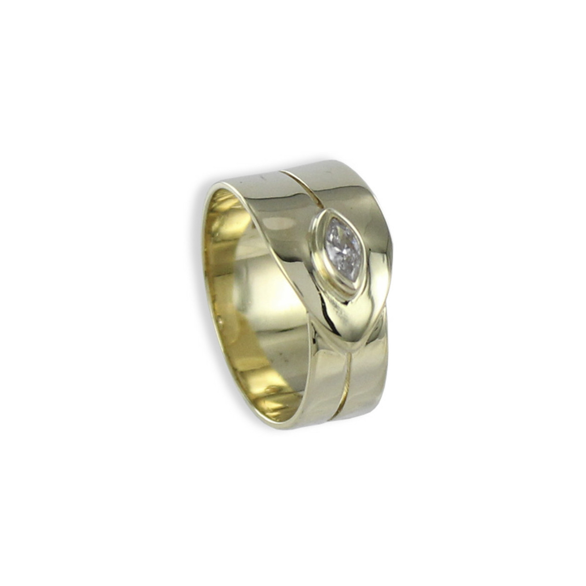 GOLD RING WITH NAVETTE CUT DIAMOND