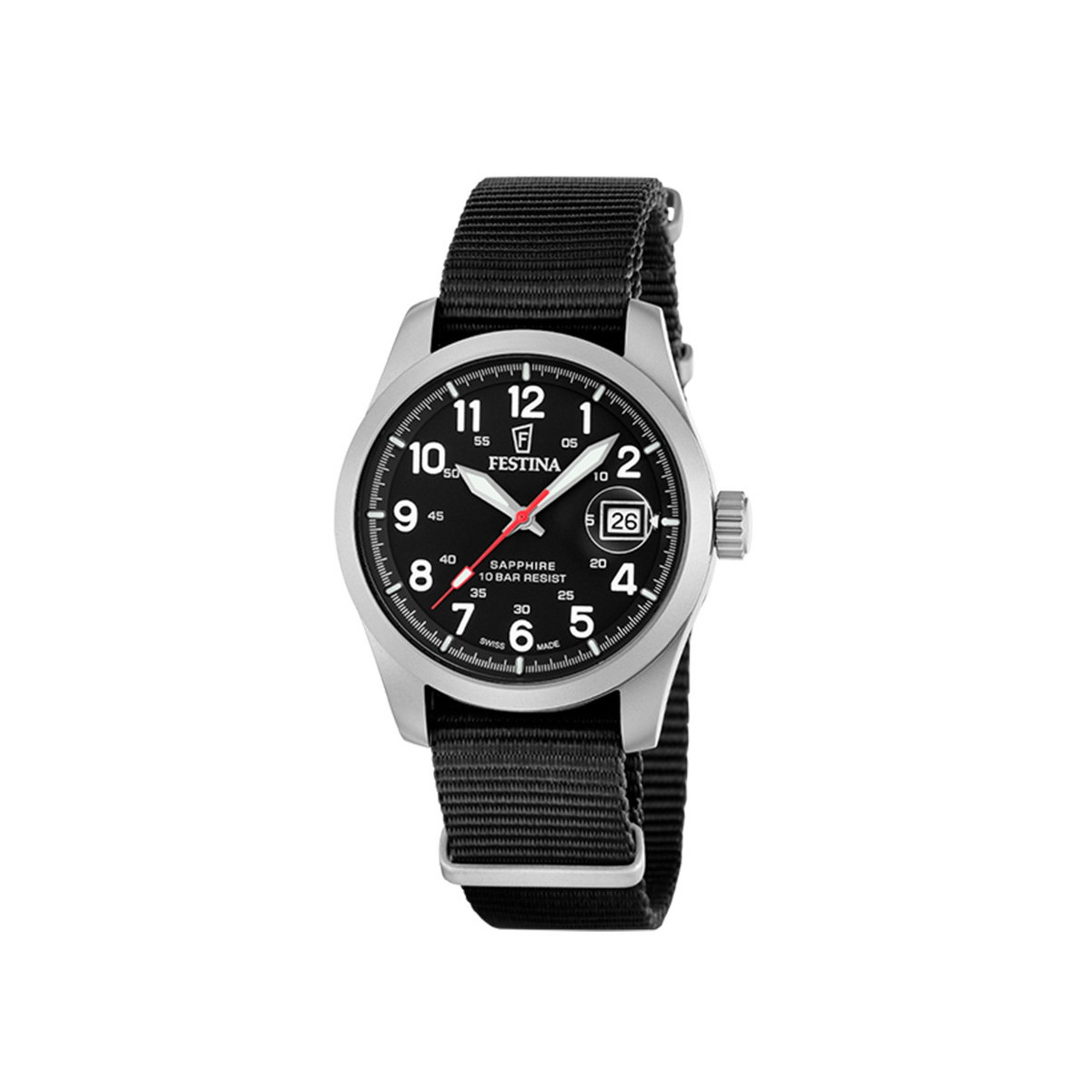 FESTINA SWISS MADE FIELD 39 MM NEGRO