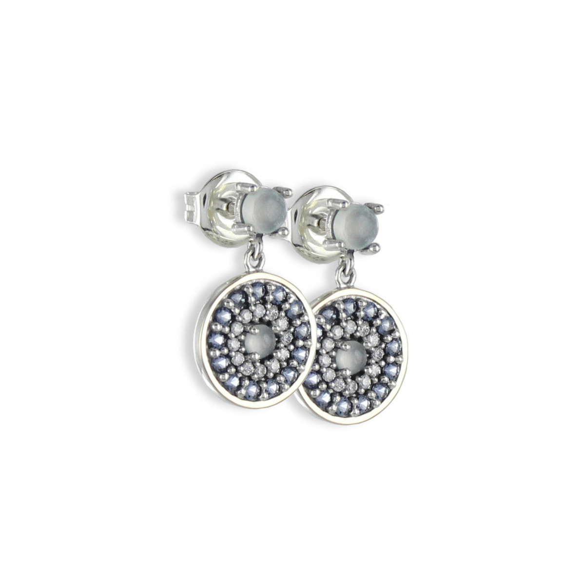 PENDIENTES PLATA Y COLGANTE BISEL ORO
