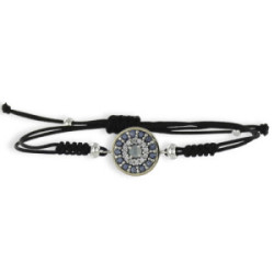 PULSERA MACRAMÉ CON ESPINELAS AZULES