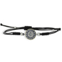 PULSERA MACRAMÉ CON ESPINELAS AZULES