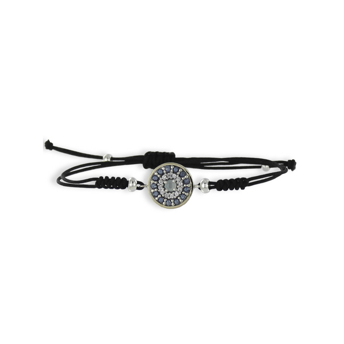 PULSERA MACRAMÉ CON ESPINELAS AZULES
