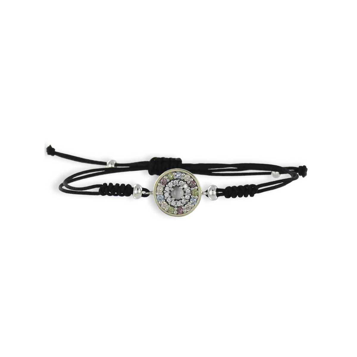 PULSERA MACRAMÉ CON PIEDRAS DE COLORES