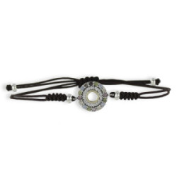 PULSERA MACRAMÉ ARO CON PIEDRAS NATURALES