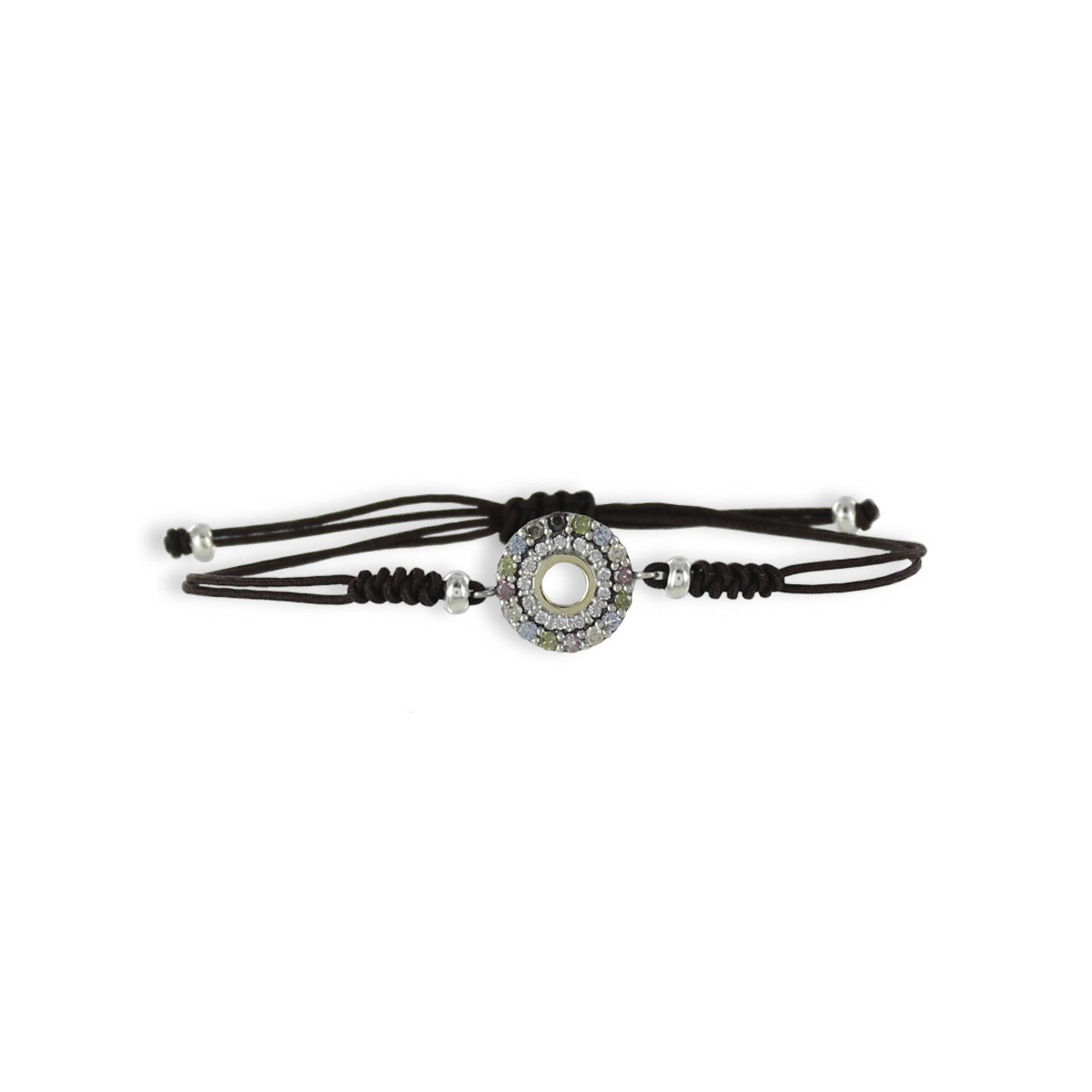 PULSERA MACRAMÉ ARO CON PIEDRAS NATURALES