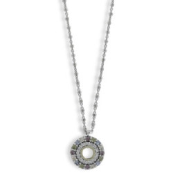 COLLAR PLATA Y ORO CON PIEDRAS NATURALES