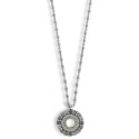 COLLAR PLATA Y ORO CON PIEDRAS NATURALES