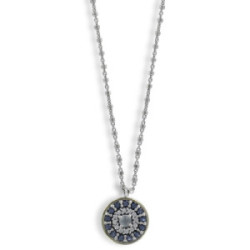 COLLAR PLATA Y COLGANTE BISEL ORO