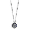 COLLAR PLATA Y COLGANTE BISEL ORO