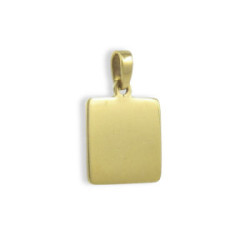 COLGANTE PLACA CUADRADA ORO 2,5 GR