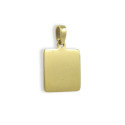 COLGANTE PLACA CUADRADA ORO 2,5 GR