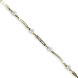 BRAÇALET OR I PERLES