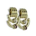 PENDIENTES VOLUMEN CON DIAMANTES Y RUBIS