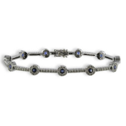 GOLD DIAMOND AND SAPPHIRE BRAZALET