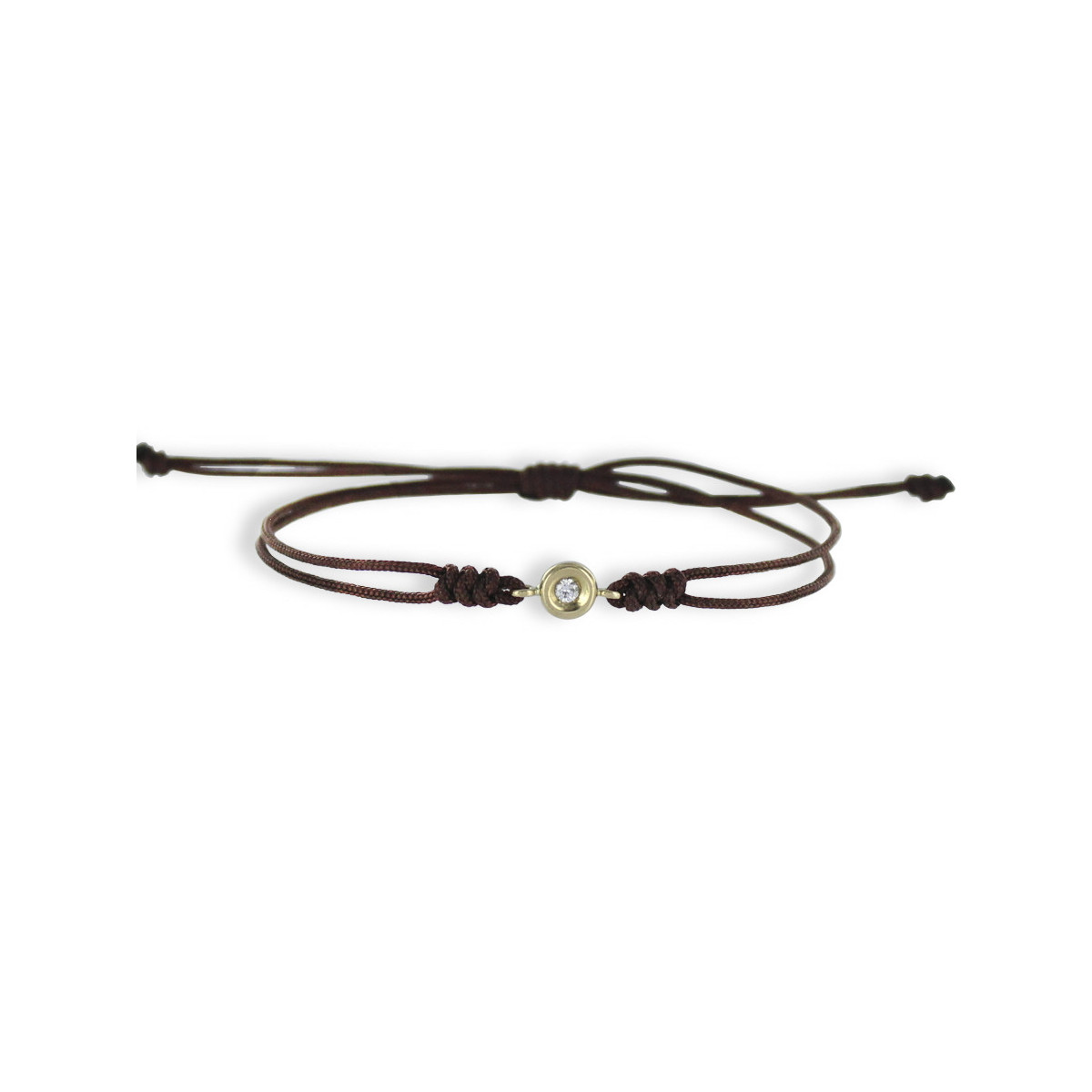 PULSERA MACRAME ORO AMARILLO DIAMANTE