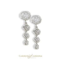 PENDIENTES LARGOS 3 ROSAS ORO