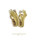 PENDIENTES MANOS CON DIAMANTE BONADEA