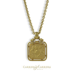 CADENA COLGANTE CARRERA & CARRERA LEONES RELIEVE