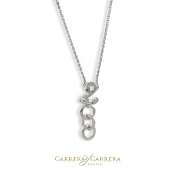 COLLAR CARRERA Y CARRERA CISNE ORO BLANCO