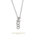 COLLAR CARRERA Y CARRERA CISNE ORO BLANCO