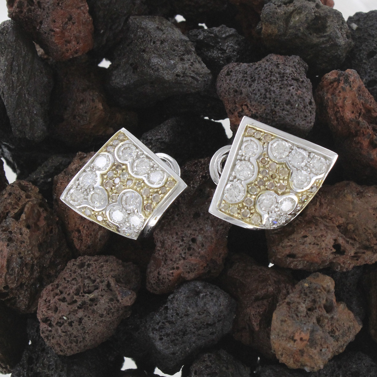 PENDIENTES CON DIAMANTES BROWN