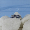 GOLD RING WITH LIGHT BLUE SAPPHIRES