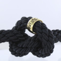ANILLO ANCHO ORO CON FLORES