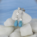 ARRACADES OR DIAMANTS I TURQUESES